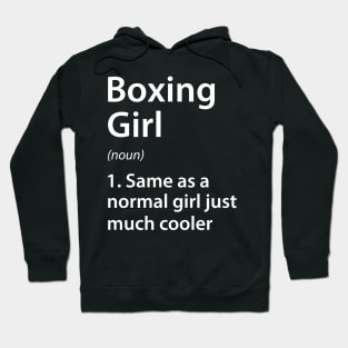 Boxing Girl Definition Hoodie